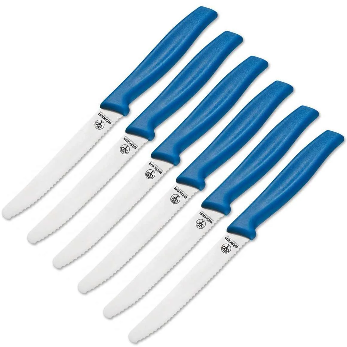 BÖKER BRÖTCHENMESSER BLAU SET 6 STÜCKE 03BO007 3 BÖKER BRÖTCHENMESSER BLAU SET 6 STÜCKE 03BO007
