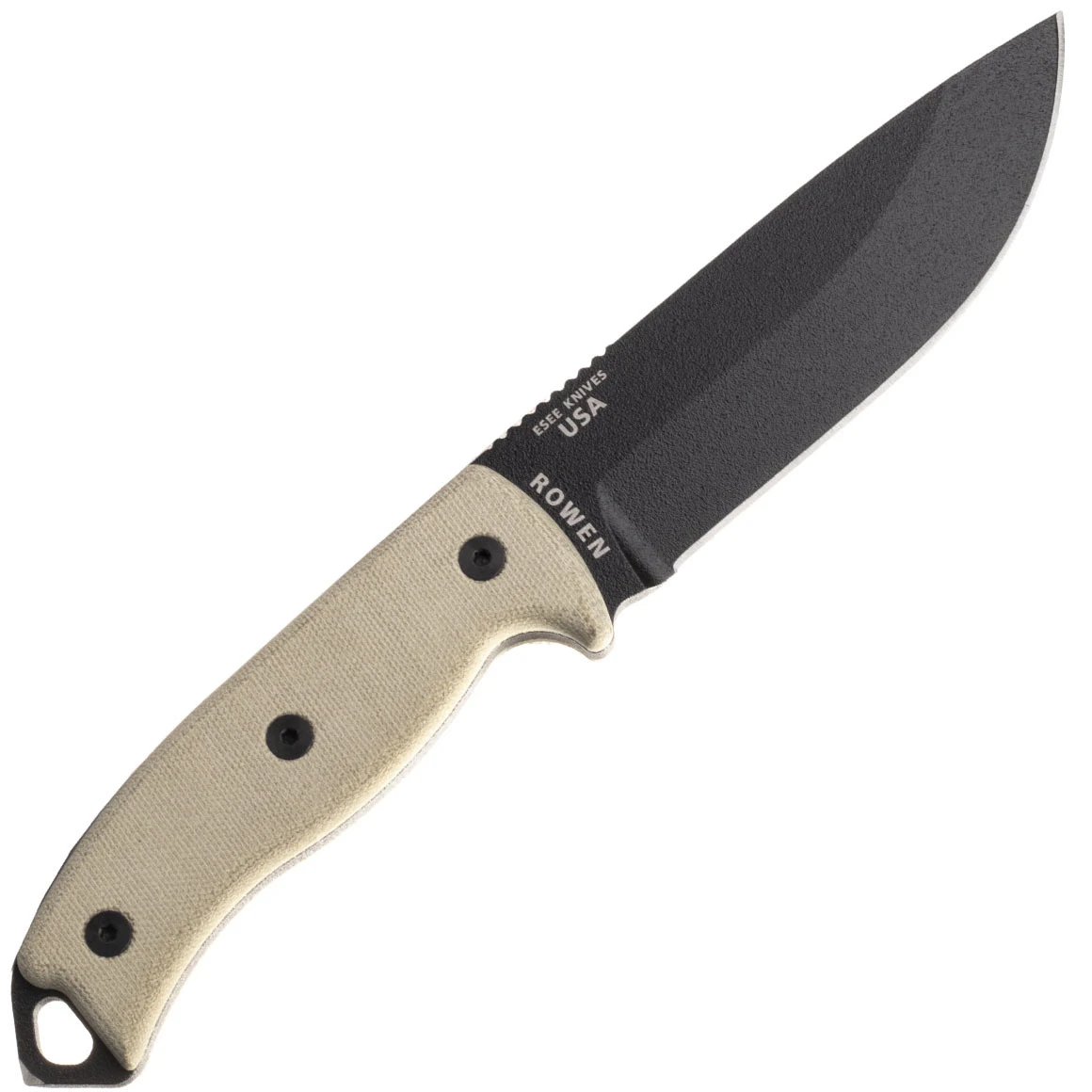 ESEE Knives ESEE-5P-E Model 5 Black Blade, Desert Tan Handle Survival Knife With Kydex Sheath 4 ESEE Knives ESEE-5P-E Model 5 Black Blade, Desert Tan Handle Survival Knife With Kydex Sheath – Bild 2