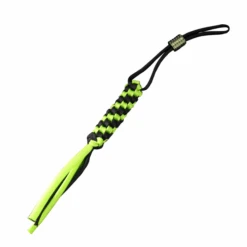 WE Knife Green/Black Tied Paracord Lanyard Green Round Ti Bead A-01A