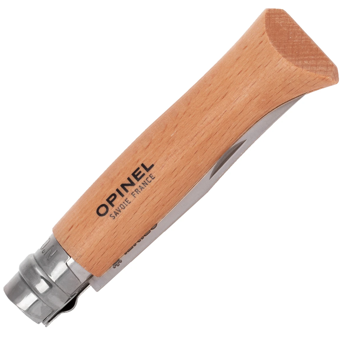 Opinel 123080 N08 Inox Griff Aus Buchenholz 5 Opinel 123080 N08 Inox Griff Aus Buchenholz – Bild 3