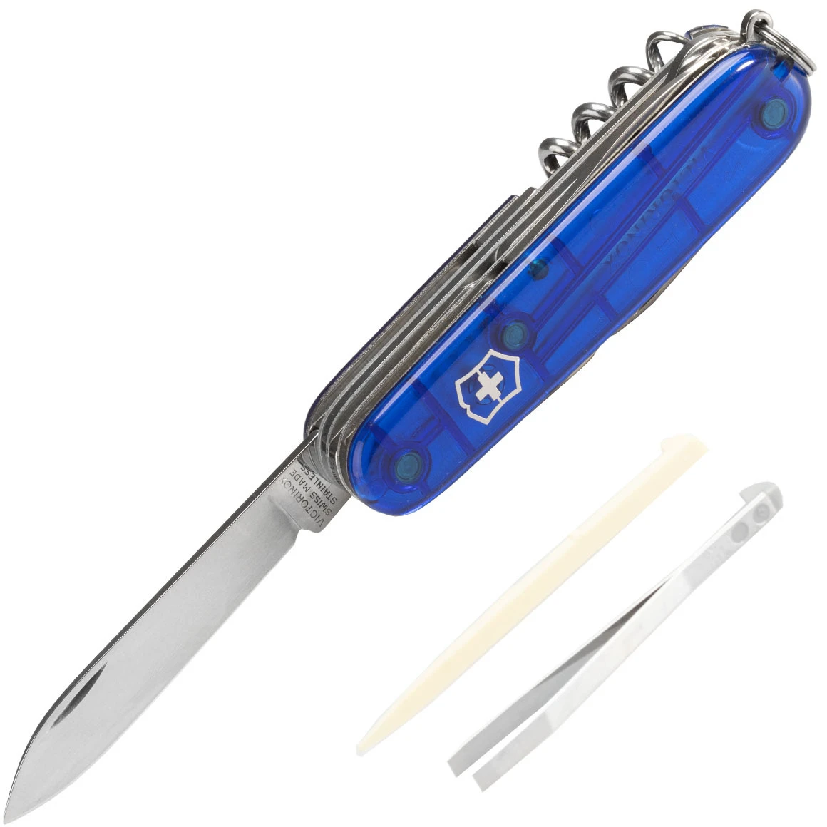 Victorinox 1.3713.T2 Huntsman Taschenmesser Transparentes Blau 6 Victorinox 1.3713.T2 Huntsman Taschenmesser Transparentes Blau – Bild 4