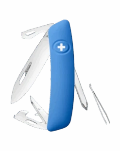 Swiza 690404 D04 Griff Aus Polymer, Gummi Blau