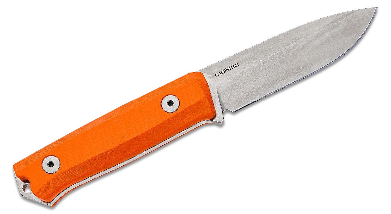 Lionsteel Fixed Blade Sleipner Steel Stone Washed, ORANGE G Handle, Leather Sheath B40 GOR 4 Lionsteel Fixed Blade Sleipner Steel Stone Washed, ORANGE G Handle, Leather Sheath B40 GOR – Bild 2