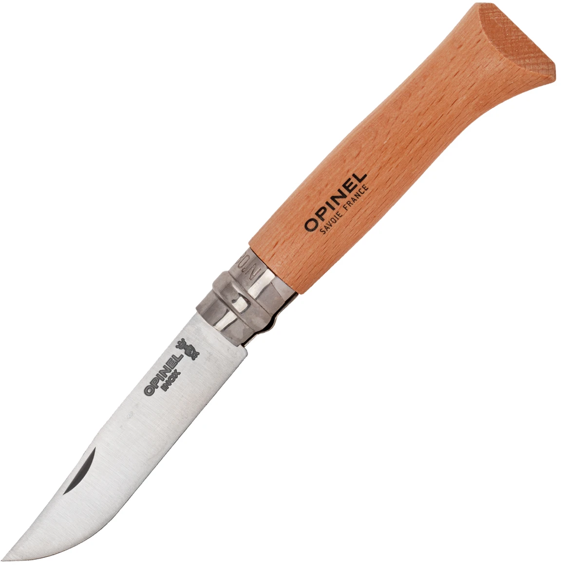 Opinel 123080 N08 Inox Griff Aus Buchenholz 3 Opinel 123080 N08 Inox Griff Aus Buchenholz