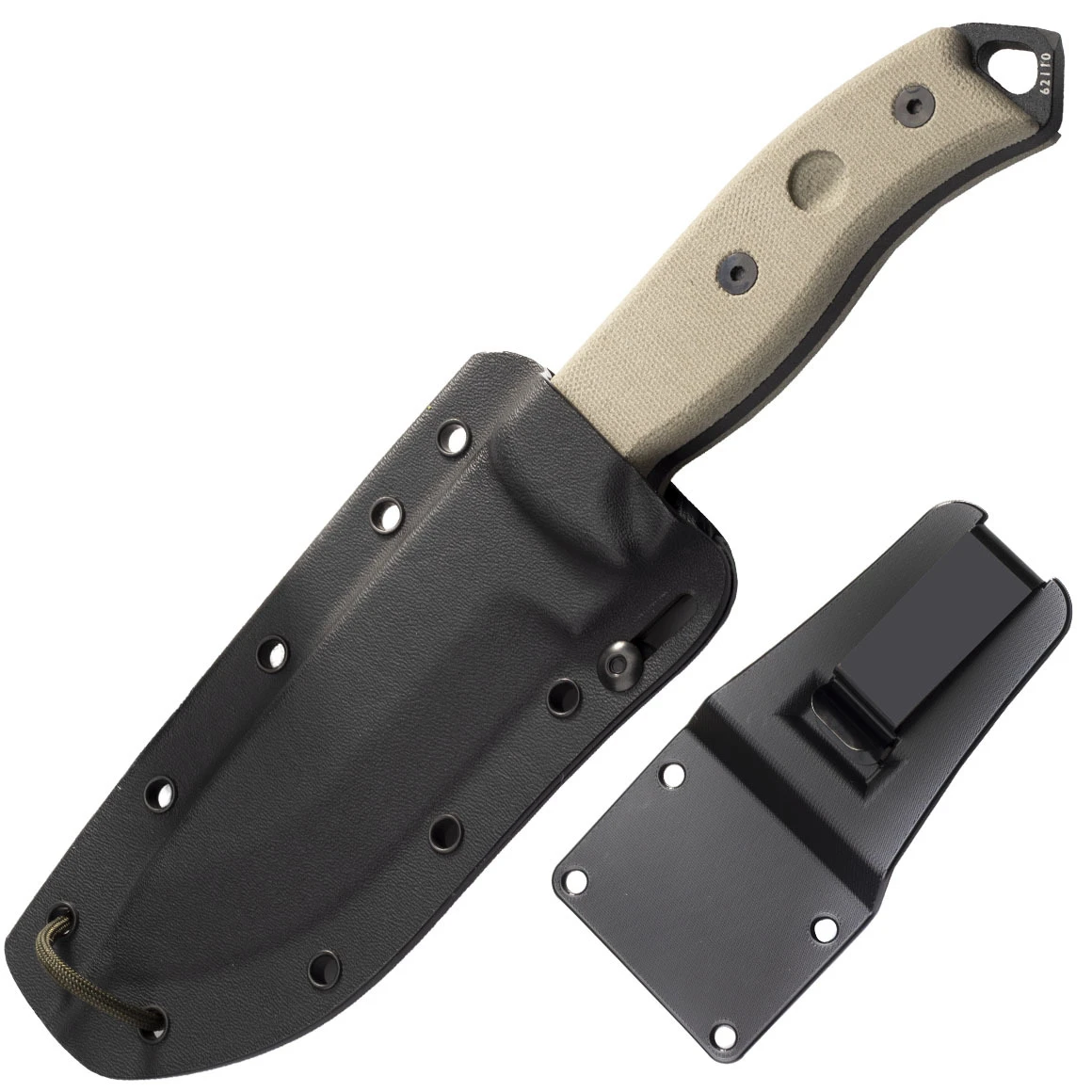ESEE Knives ESEE-5P-E Model 5 Black Blade, Desert Tan Handle Survival Knife With Kydex Sheath 8 ESEE Knives ESEE-5P-E Model 5 Black Blade, Desert Tan Handle Survival Knife With Kydex Sheath – Bild 6