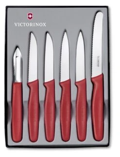 Victorinox Gemüsemesserset, 6 Stk. Rot 5.1111.6
