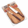Tramontina Polywood 3-Piece BBQ Set - Knife 20cm, Fork 32cm, Cutting Board 40x23cm 21198/714