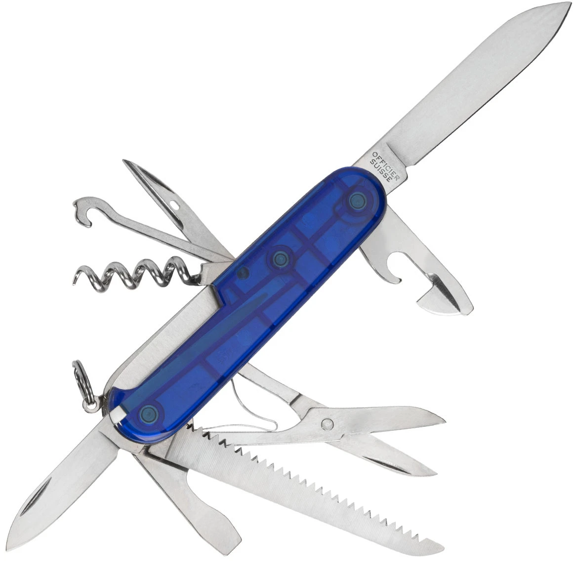 Victorinox 1.3713.T2 Huntsman Taschenmesser Transparentes Blau 4 Victorinox 1.3713.T2 Huntsman Taschenmesser Transparentes Blau – Bild 2