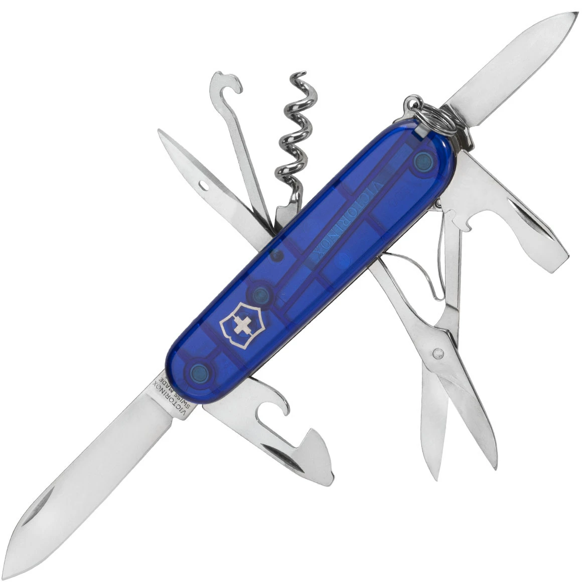 Victorinox 1.3703.T2 Climber Blue Translucent Taschenmesser Transparentes Blau 3 Victorinox 1.3703.T2 Climber Blue Translucent Taschenmesser Transparentes Blau