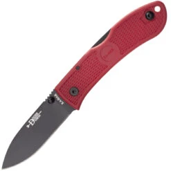 KA-BAR Dozier Foding Hunter Red Handle, Black Blade 4062RD