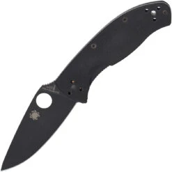 Spyderco C122GBBKP Tenacious G-10 Black Black Blade