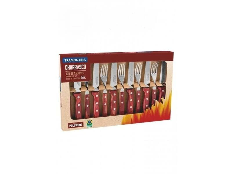 Tramontina Churrasco Jumbo 12-Piece Cutlery Set In Gift Package, Red 21198/776 4 Tramontina Churrasco Jumbo 12-Piece Cutlery Set In Gift Package, Red 21198/776 – Bild 2